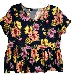 B Flawless Floral Top MEDIUM (3666)